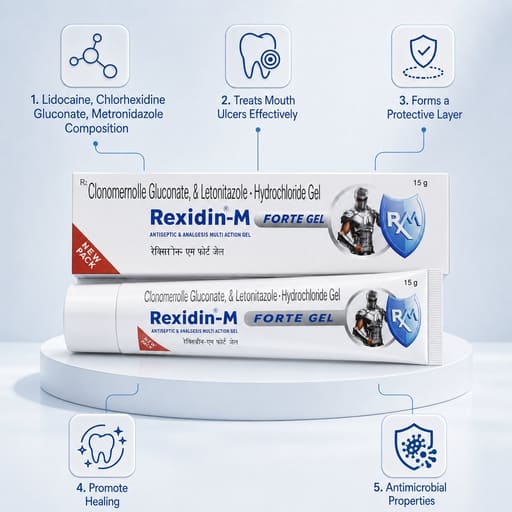 Indoco Rexidin-M Forte Mouth Gel