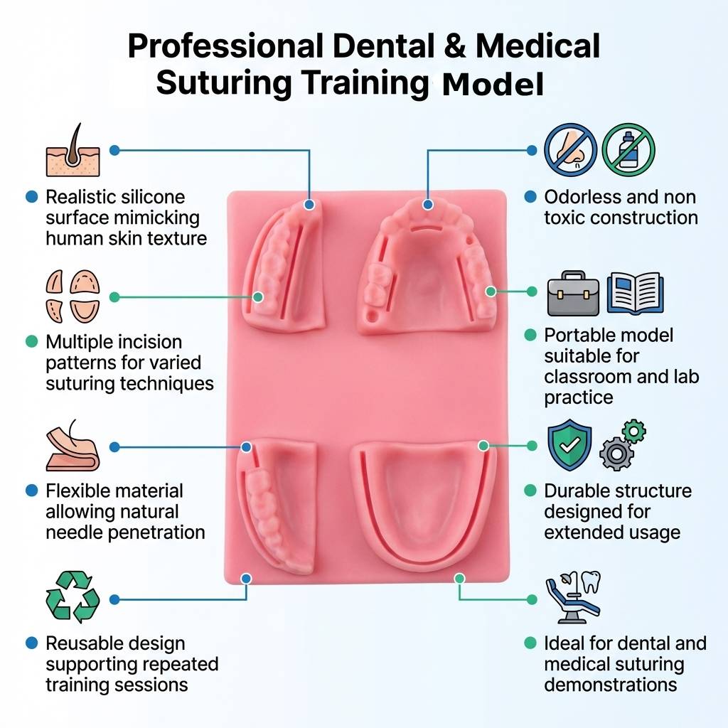 iDENTical Dental Educational Suture Model- Pink Base
