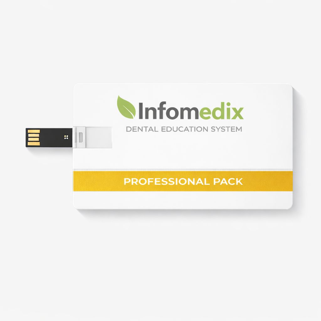 InfoMedix Dental Patient Education Presentation Decks – Professional Pack | 38 Clinical Topics | USB Drive