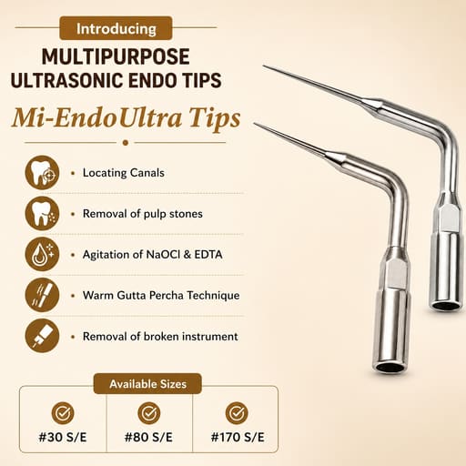 Integrated Endodontics Mi-EndoUltra Multi-Purpose Ultrasonic Endo Tips (Pack of 1)