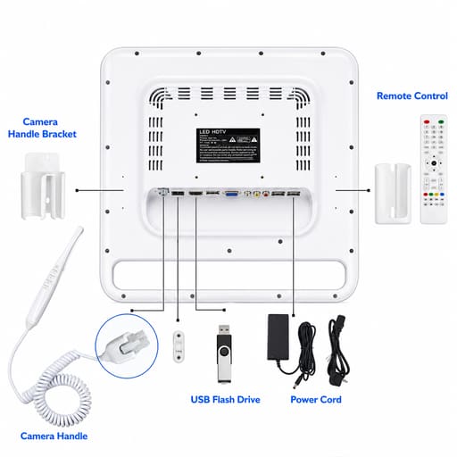 Intellicam Smart WiFi Intraoral Camera System - 17″ HD Display (MUS-Q5)