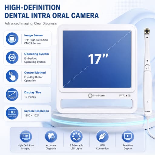 Intellicam Smart WiFi Intraoral Camera System - 17″ HD Display (MUS-Q5)