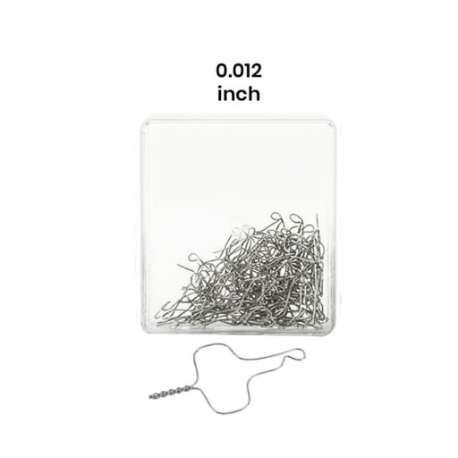 UU Ortho Kobayashi Ligature Wire Twisted Short 2.5cm - ∅0.012" (Pack of 100)