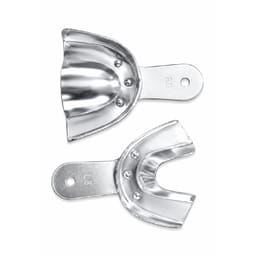 Jinguang Dentulous Non-Perforated Aluminium Impression Trays (Pack of 10) - 2