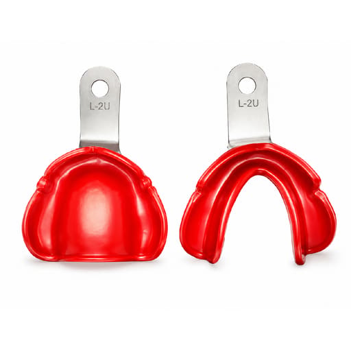 Jinguang Dentulous Non-Perforated Aluminium Impression Trays (Pack of 10)