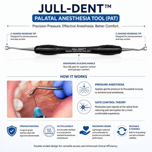 Julldent Double-Ended Palatal Anesthesia Tool (PAT)