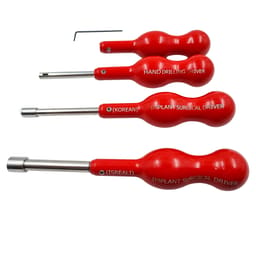 Julldent Implant Surgical Driver With Red Handle (Set of 4) - 2