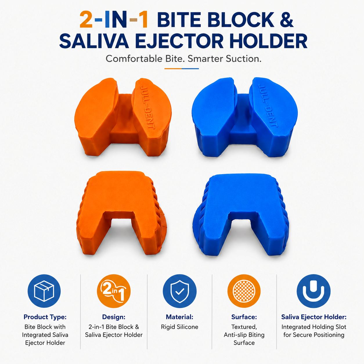 Julldent Intelligent Bite Block with Saliva Ejector Holder (IBB 1.0)