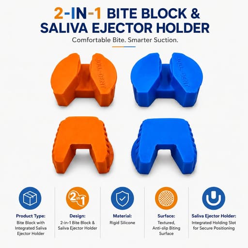 Julldent Intelligent Bite Block with Saliva Ejector Holder (IBB 1.0)