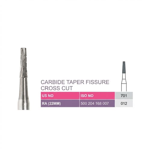 Prima Dental Carbide Burs (For Contra-Angle) 701 (Set Of 5 Burs)