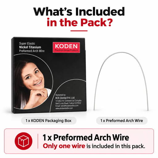 Koden Superelastic Ceramic Coated NiTi Archwires - Round (Pack of 1)