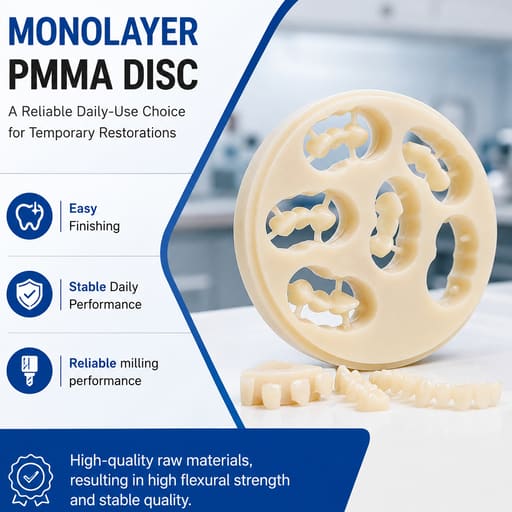 Labodent Dental PMMA Monolayer Blanks - A2 Shade