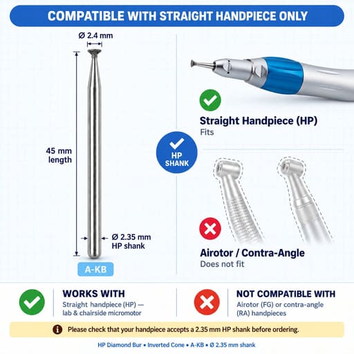 Labodent Double Inverted Cone HP Diamond Bur A-KB (Pack of 5)