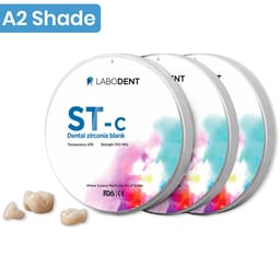 Labodent Zirconia Ceramic Blanks ST-C | A2 Shade | Pre-Shaded CAD/CAM Discs