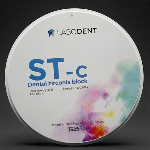 Labodent Zirconia Ceramic Blanks ST-C | A3.5 Shade | Pre-Shaded CAD/CAM Discs