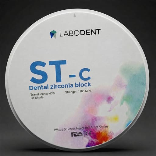 Labodent Zirconia Ceramic Blanks ST-C | B1 Shade | Pre-Shaded CAD/CAM Discs