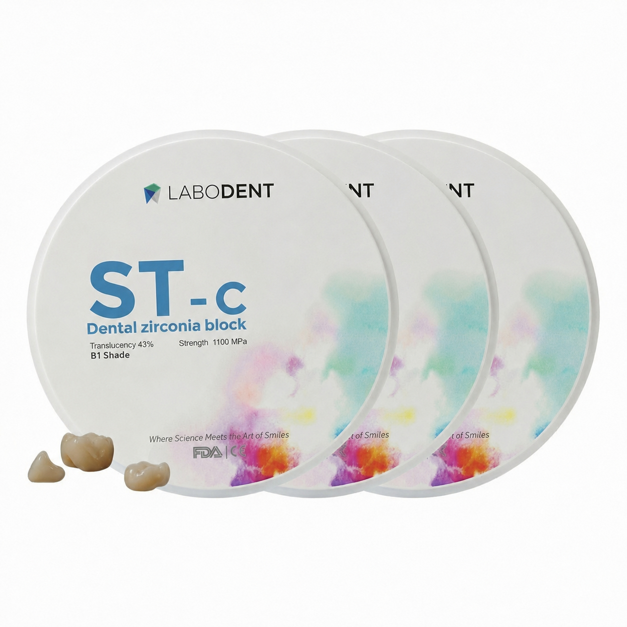 Labodent Zirconia Ceramic Blanks ST-C | B1 Shade | Pre-Shaded CAD/CAM Discs