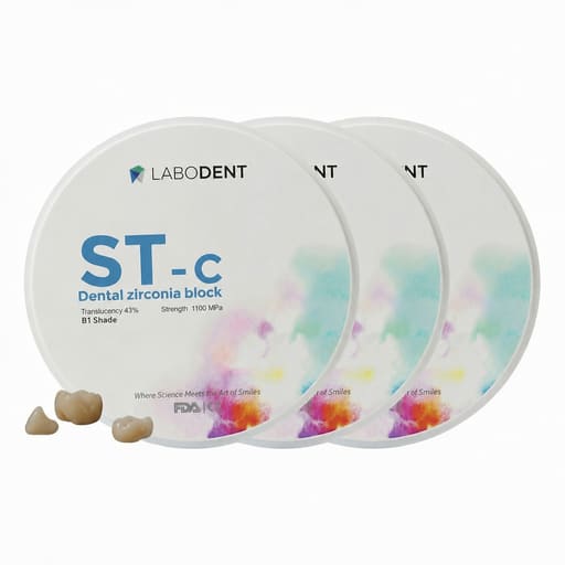Labodent Zirconia Ceramic Blanks ST-C | B1 Shade | Pre-Shaded CAD/CAM Discs
