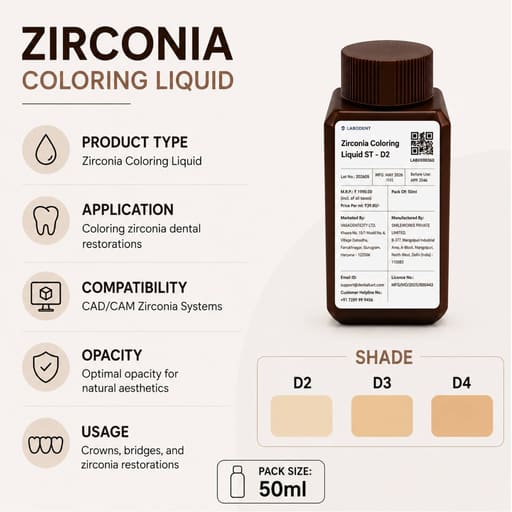 Labodent Zirconia Dentin Coloring Liquid ST - D Shade Series (50ml)
