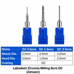Labodent Zirconia Milling Burs DC (Amann Type) - 2