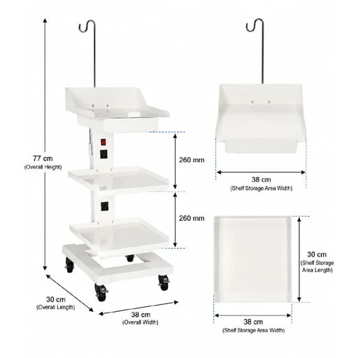 LIFE Dental Mobilis-Single Pillar Trolley