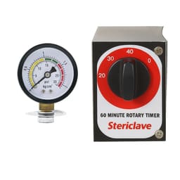 Life Pressure Gauge For Stericlave With Rotary Timer - 12L (ST911EPT)