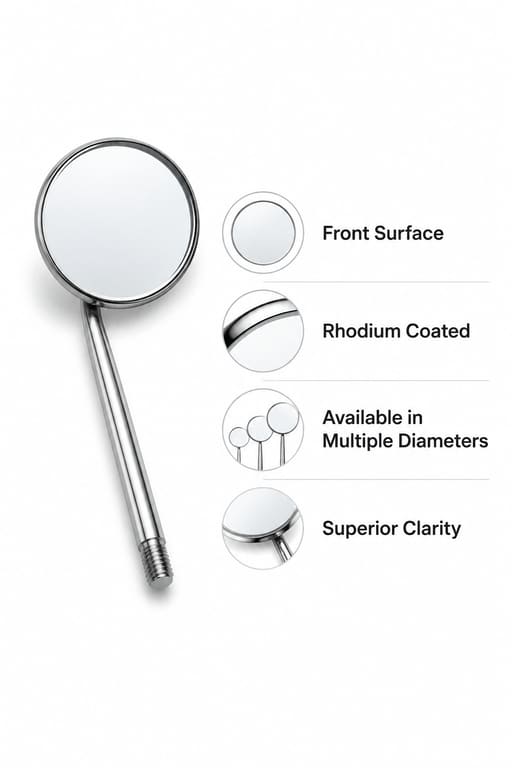 Waldent Wal-Vision Rhodium Coated Mouth Mirror Tops (Pack of 1)