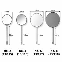Waldent Wal-Vision Rhodium Coated Mouth Mirror Tops (Pack of 1) - 3