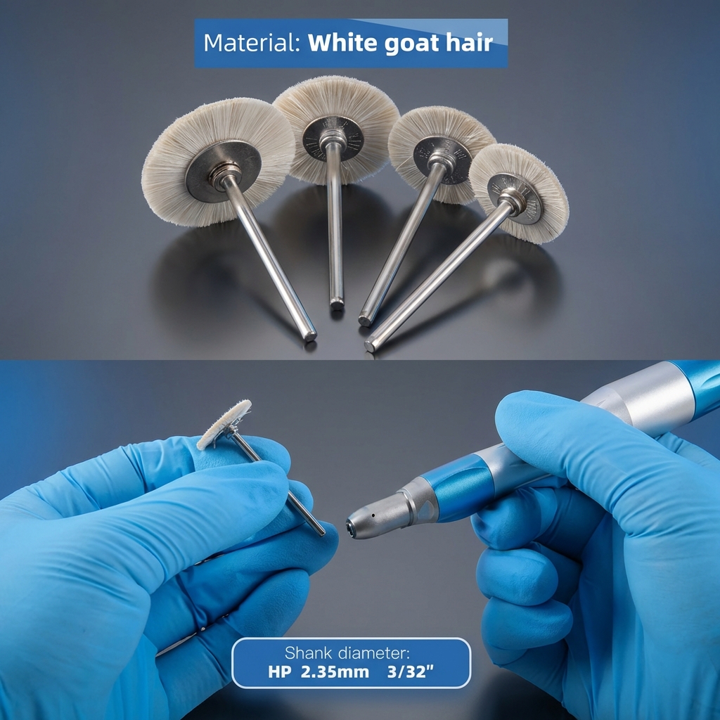 Jinguang White Denture Polishing Wool Brush HP