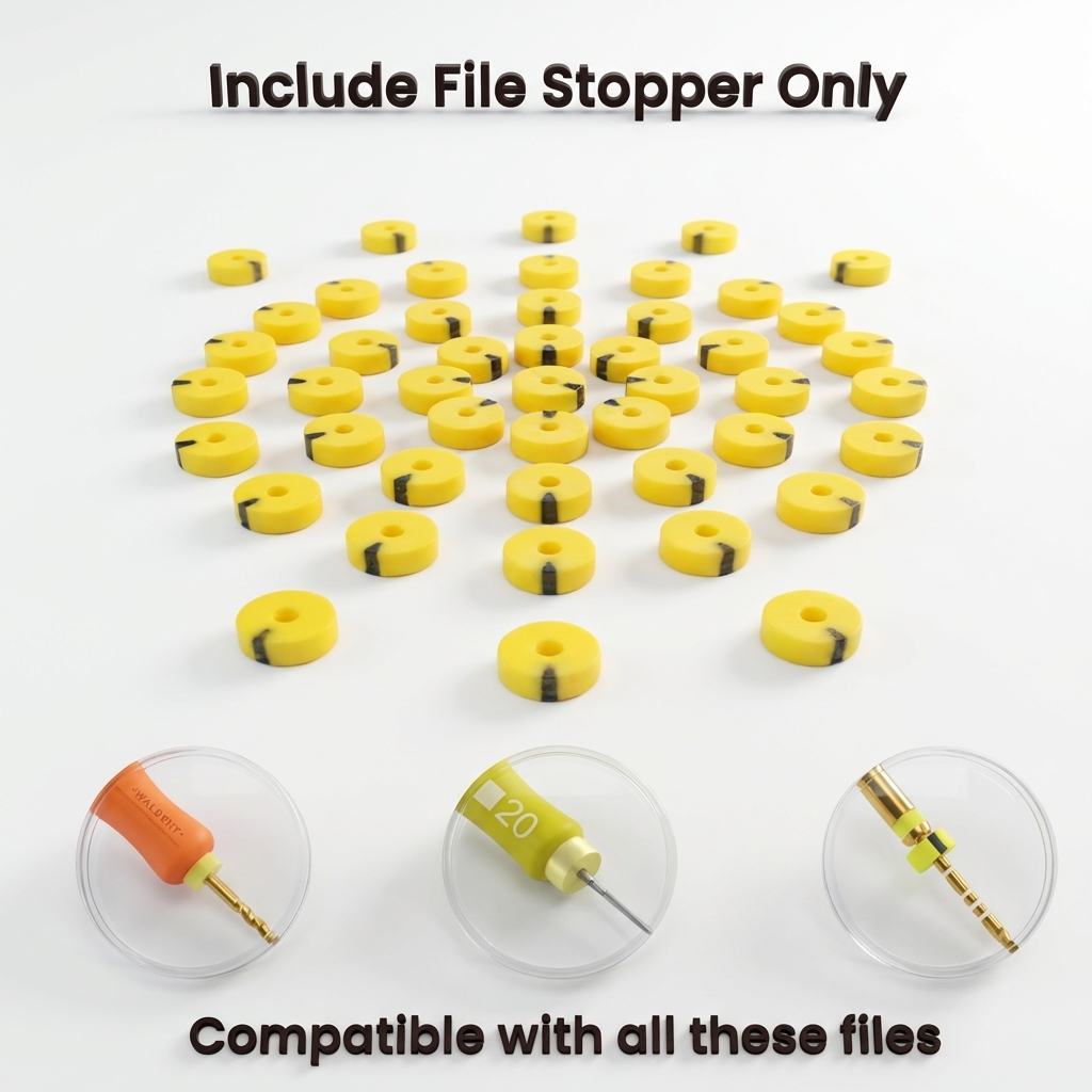 SuperEndo Silicon File Stoppers (Pack of 100) - Yellow