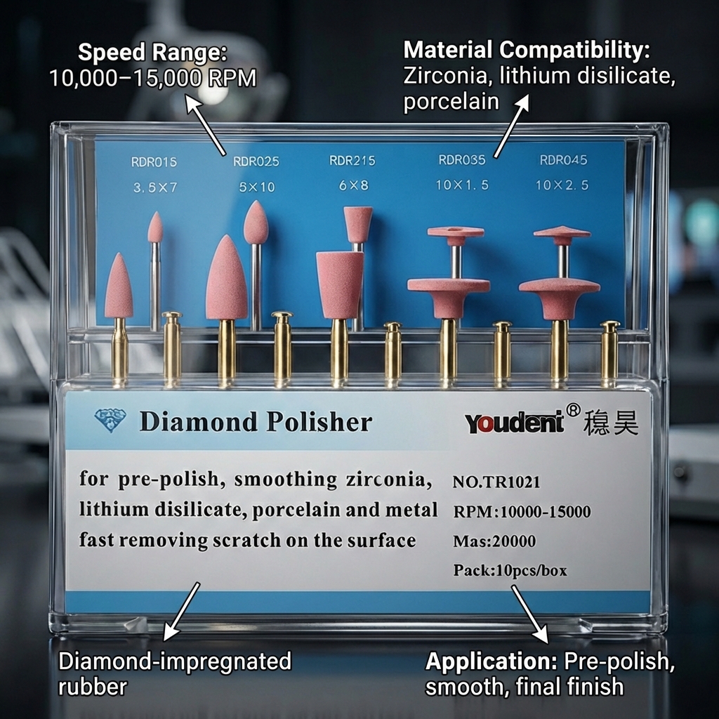 Youdent Diamond Polishers Kit For Pre - Polishing (TR1021)