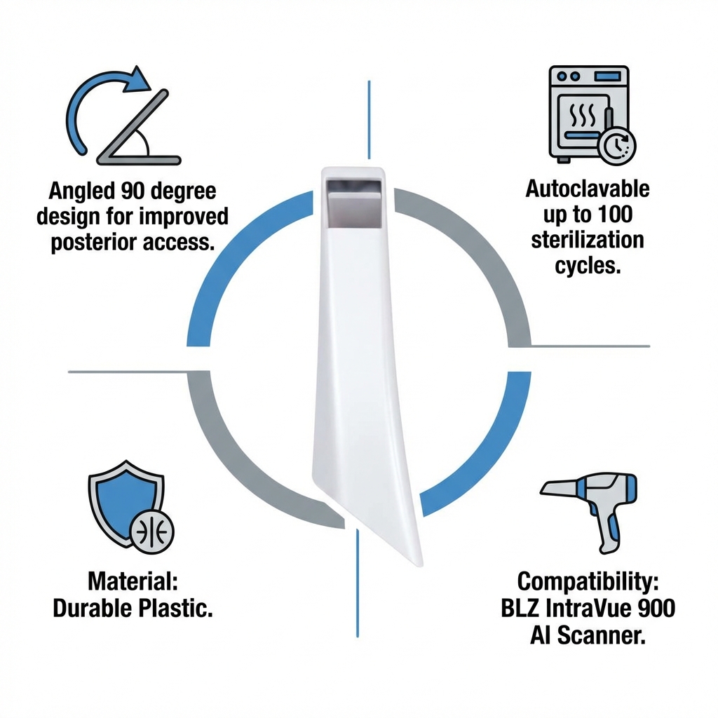 Waldent BLZ IntraVue 900 Ai Intraoral Scanner Tip - 90 degree