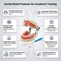 iDENTical Nissin Type Typodont Jaw Set TJMA09 - 6