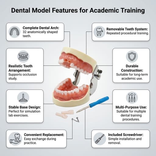 iDENTical Nissin Type Typodont Jaw Set TJMA09