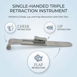 Julldent Dual Cheek & Flap Retractor - 7