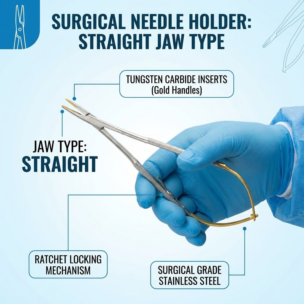 GDC Needle Holder Castroviejo TC 18cm - NH5024R