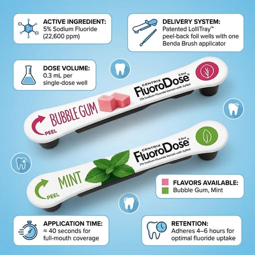 Centrix FluoroDose Sodium Fluoride Varnish Single Dose      