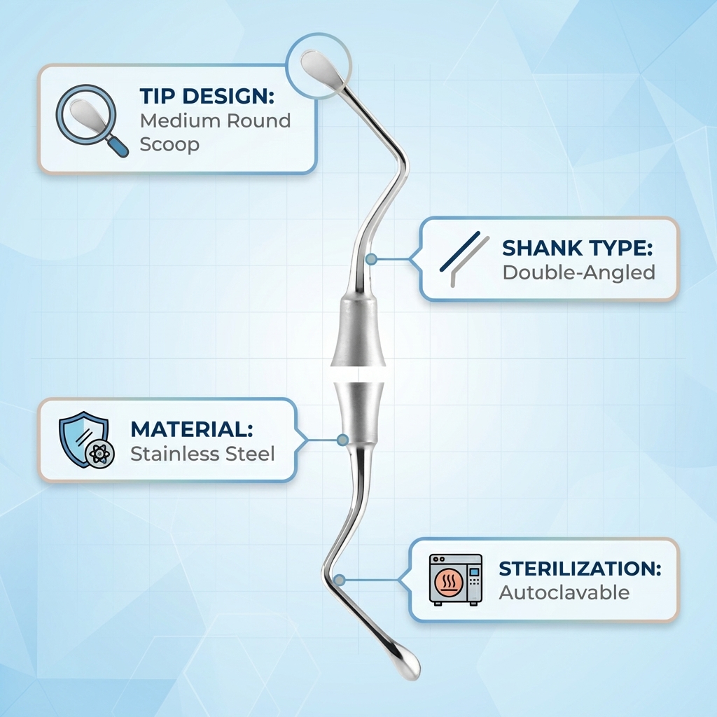 GDC Lucas Surgical Curette # 6 (CL86 # 6)