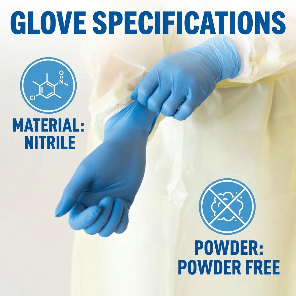 Palmtex Pro Nitrile Gloves Blue (Pack of 100)