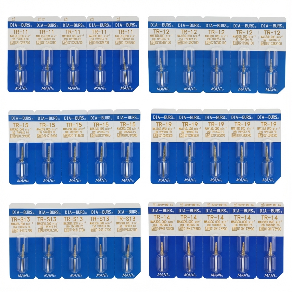 Mani Diamond Airotor Burs - Taper Round End / Tr Series