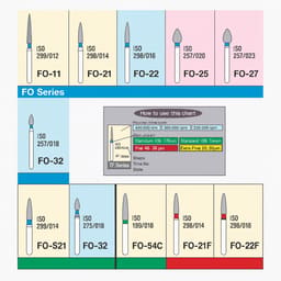 Mani Diamond Burs - Flame Ogival End / Fo Series - 4