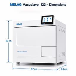 Melag Vacuclave 123 B-Class Front Loading Autoclave - 23Litres - 6