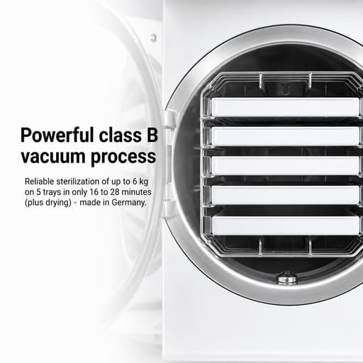 Melag Vacuclave 123 B-Class Front Loading Autoclave - 23Litres