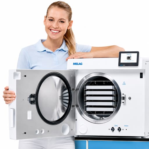 Melag Vacuclave 123 B-Class Front Loading Autoclave - 23Litres
