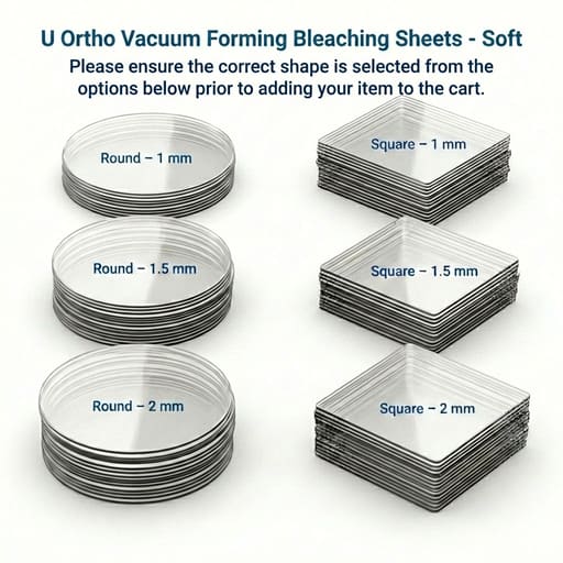 U Ortho Vacuum Forming Bleaching Sheets - Soft