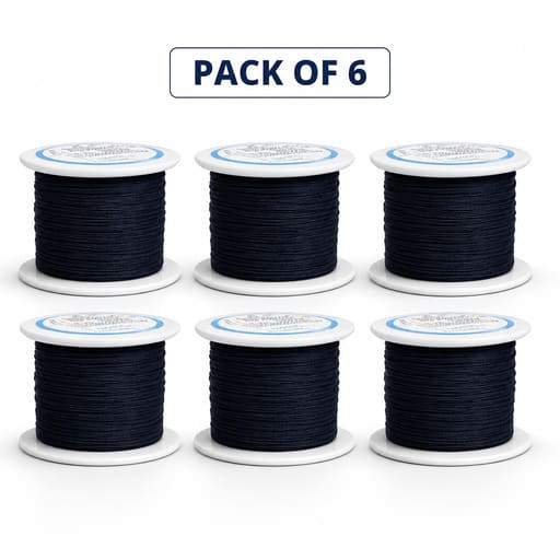 Meril Filasilk Black Braided Silk Suture Reel #3-0 (SLK30 822R) - 25Mtr (Pack of 6)
