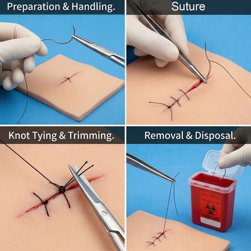 Meril Filasilk Black Braided Silk Suture Reels (Pack of 6)