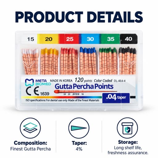 Meta Gutta Percha Points Special Taper - 4% (Pack of 120)