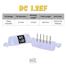 MiK Deep Chamfer FG Diamond Burs (Pack of 5) - 7