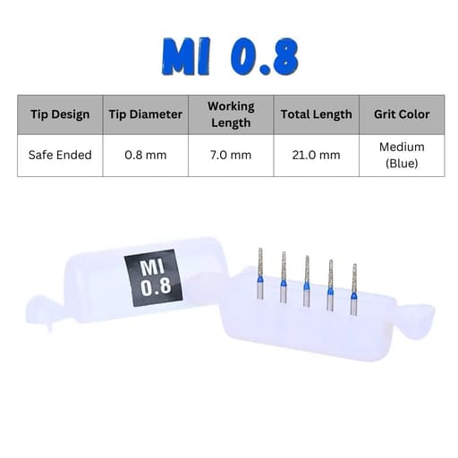 Mik Modified Interdental FG Diamond Bur - MI 0.8 (Pack Of 5)